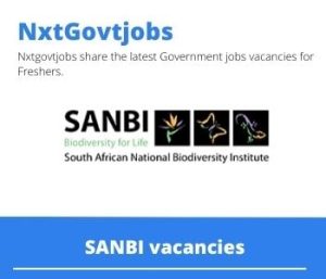 SANBI Tender Management Officer Vacancies in Pretoria 2023