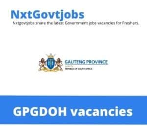 Transport Officer vacancies within the Gauteng Department of Health – Deadline 02 Jun 2023