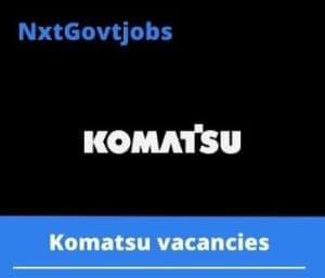 Komatsu National Sales Administration Officer Vacancies in Germiston – Deadline 30 Dec 2023