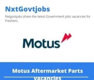 Motus Aftermarket Parts Sales Representative Used Vehicles Vacancies in Parktown – Deadline 17 Oct 2023