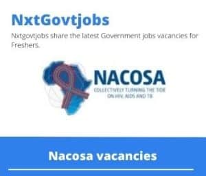 Nacosa Community Facilitator Vacancies in Johannesburg – Deadline 10 Dec 2023